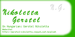 nikoletta gerstel business card